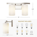 Talos 2-Light Bathroom Vanity Light
