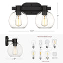 Dan 2-Light Bathroom Vanity Light