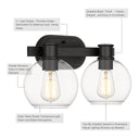 Dan 2-Light Bathroom Vanity Light
