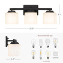 Adam 3-Light Bathroom Vanity Light