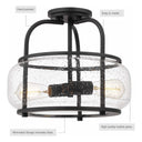 Elisha 2-Light Semi Flush Mount Ceiling Light