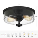 Noah 2-Light Flush Mount Ceiling Light