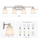 Nox 4-Light Bathroom Vanity Light