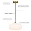 Juno 1-Light Oversize Glass Pendant Light