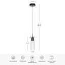 Alice 1-Light LED Pendant Light Black