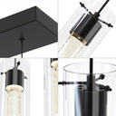 Alice 4-Light LED Linear Pendant- Black