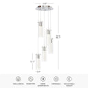 Alice 5-Light LED Chandelier-Polished Chrome