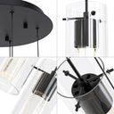 Alice 5-Light LED Chandelier- Black