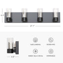 Alice 4-Light LED Bathroom Vanity Light- Black