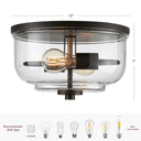Voca 2-Light Flush Mount Ceiling Light
